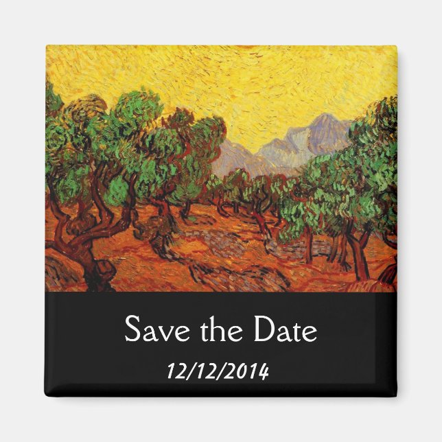 Aimant sauver la date, Vincent van Gogh Oliviers (Devant)