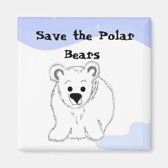 Aimant Sauver les ours polaires (Devant)