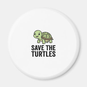 Aimant Sauver Les Tortues Vintage Tortue Conservation T-S