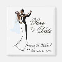 Sauvez la date - African American Bride and Groom