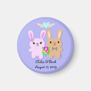 Aimant Sauvez l'aimant de couples de lapin de date
