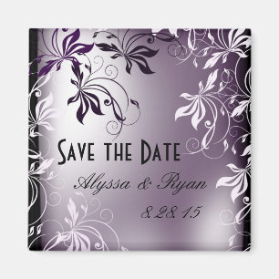 Aimant Sauvez l'aimant de date - perle pourpre