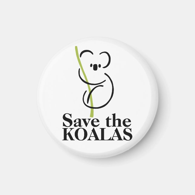 Aimant Sauvez l'aimant Koalas (Devant)