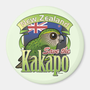 Aimant Sauvez le Kakapo de la Nouvelle Zélande