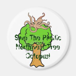 Aimant Sauvez le poulpe d'arbre !