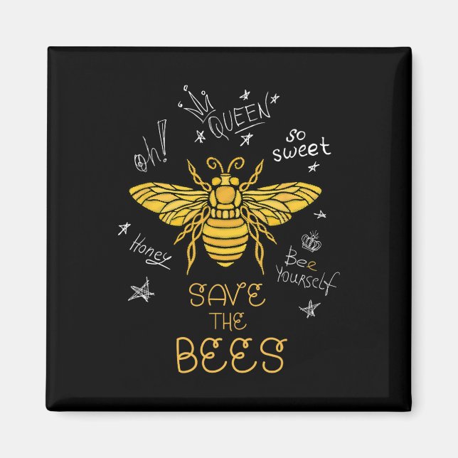 Aimant Sauvez les abeilles Graffiti Apiary Chemise Bee Be (Devant)
