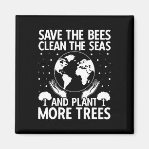 Aimant Sauvez Les Abeilles Nettoyer La Mer Plante Plus D'