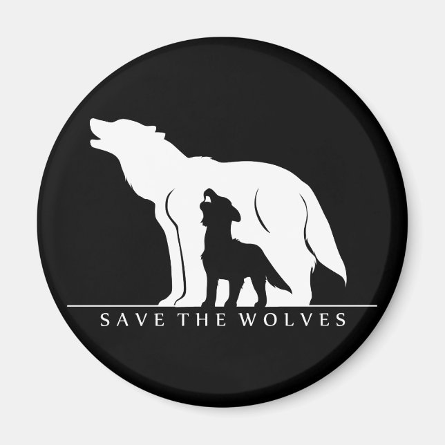Aimant Sauvez les loups (Devant)