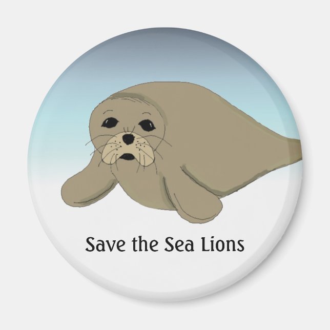 Aimant Sauvez les Otaries (Devant)