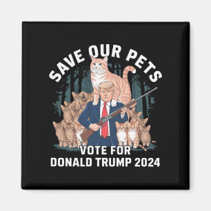 Aimant Sauvez nos animaux 2024 Président Trump Politique