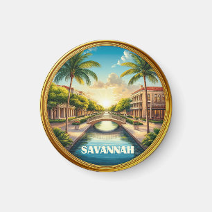 Aimant Savannah Géorgie Mousse Espagnole Square Historiqu