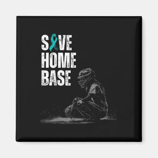 Aimant Save Home Base Baseball Player Ovarienne Cancer Aw