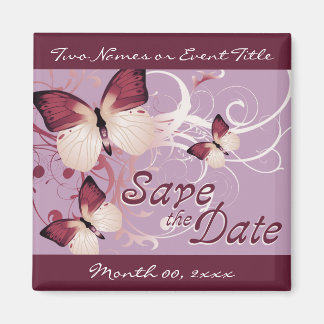 Aimant save the date : butterflies :