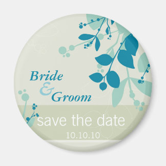 Aimant SAVE THE DATE :: nature - mousse turquoise