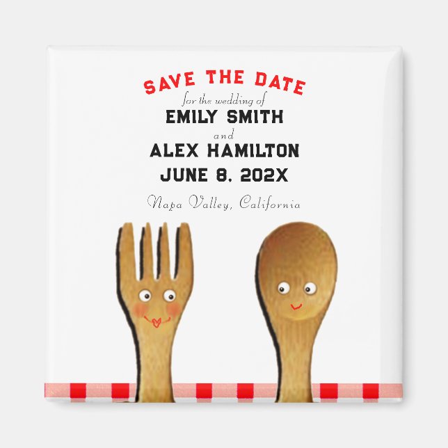 Aimant "Save the date" pour mariage (Devant)