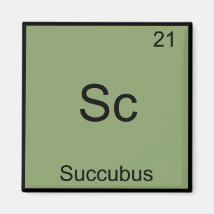 Aimant Sc - Succube Tee de Chimie Drôle Symbole d'Elément