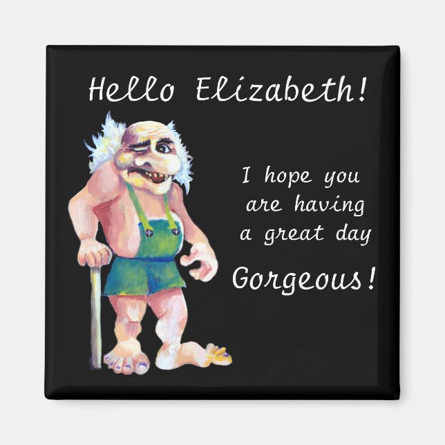 Aimant Scandinave drôle à l'air amoureux Troll (Devant)