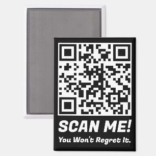 Aimant Scannez-moi QR drôle ! Blague drôle de regret