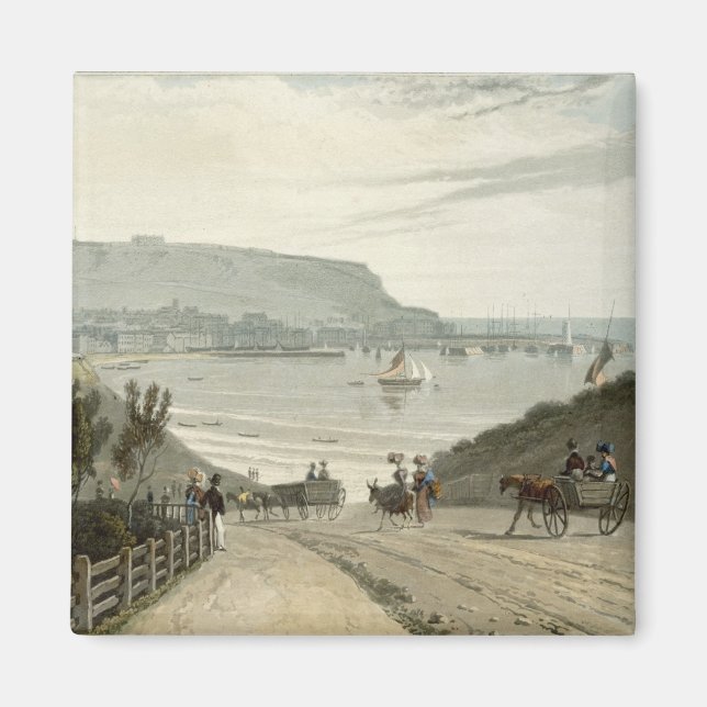 Aimant Scarborough, Yorkshire, du volume VI de "A Voyag" (Devant)