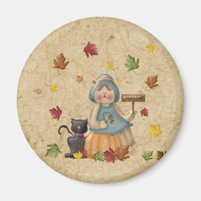 Aimant Scarecrow et son chat noir (Devant)