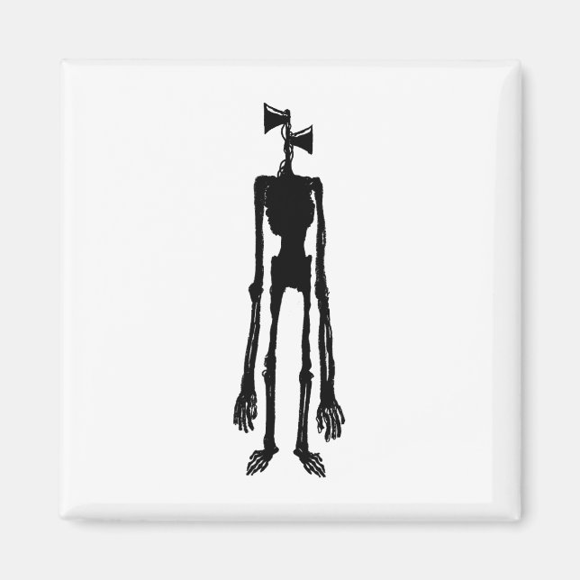 Aimant Scary Siren Meme Gamer Kids Boys Girls Xmas Gifts  (Devant)