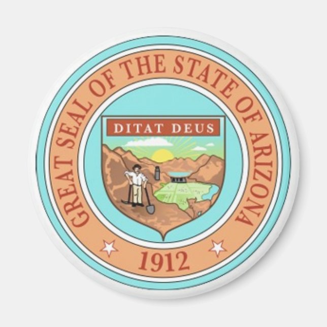 Aimant Sceau d'état de l'Arizona (Devant)