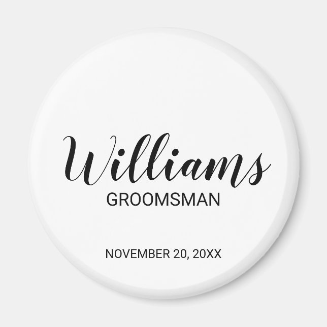 Aimant Scénario moderne - Groomsman personnalisé (Devant)