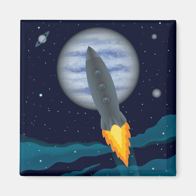 Aimant Scène Cosmic Rocketship (Devant)