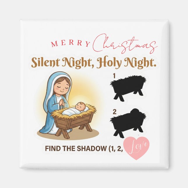 Aimant Scène de la Nativité de la Nuit Silencieuse Jeu Tr (Devant)