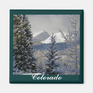 Aimant Scène de neige d'hiver, le Colorado