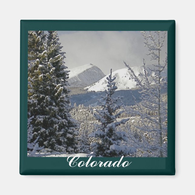 Aimant Scène de neige hivernale, Colorado (Devant)