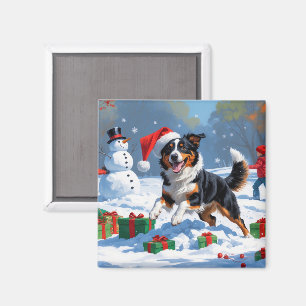 Aimant Scène de Noël australienne Kelpie