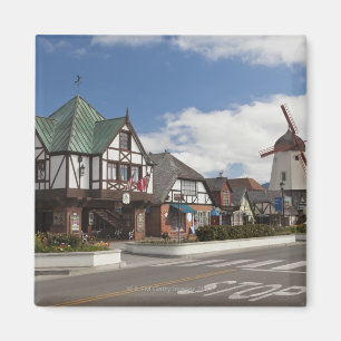 Aimant Scène de rue de l'historique Solvang, 'Le Danois