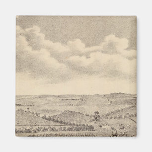 Aimant Scène du matin, JD Rivers ferme stock