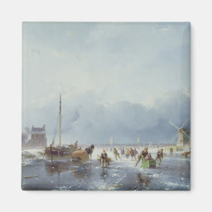 Aimant Scène gelée d'hiver