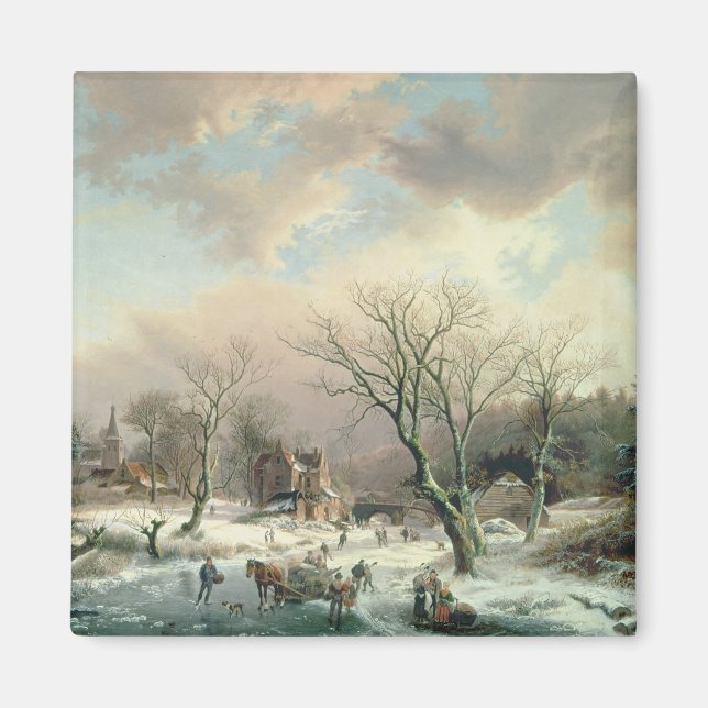 Aimant Scène hivernale (Devant)