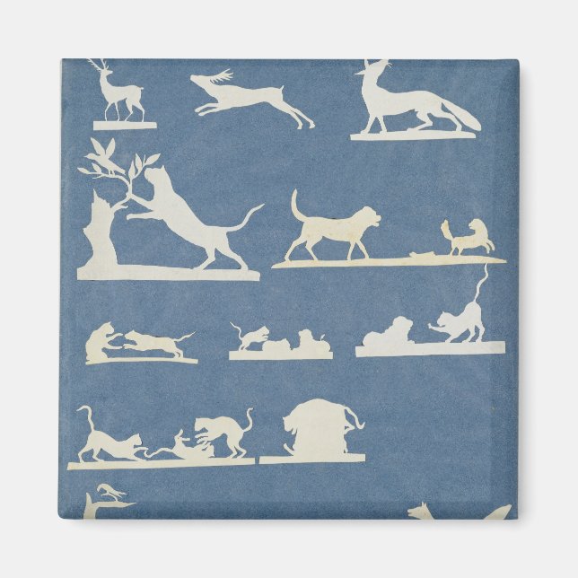 Aimant Scènes animales et jeu de chats (Devant)