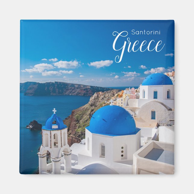 Aimant Scénique Santorin Grèce Cadeau Souvenir (Devant)