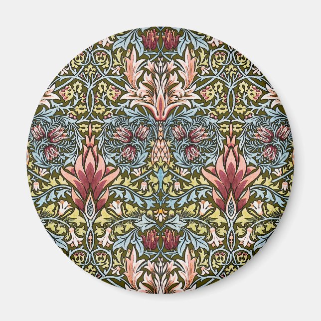 Aimant Schéma floral William Morris Snakeshead (Devant)