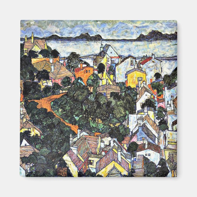 Aimant Schiele - Paysage d'été, Krumau (Devant)