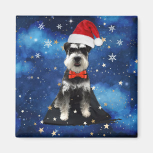 Aimant Schnauzer de Noël