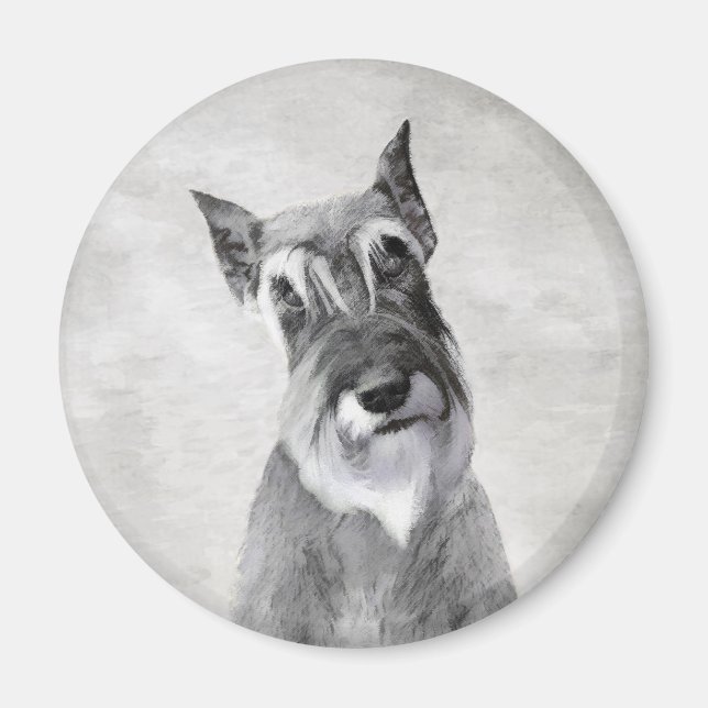 Aimant Schnauzer (Giant) Peinture - Chien Art (Devant)