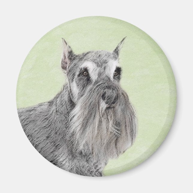 Aimant Schnauzer (Giant, Standard) Peinture - Chien Art (Devant)