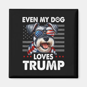 Aimant Schnauzer même mon chien aime Trump drôle