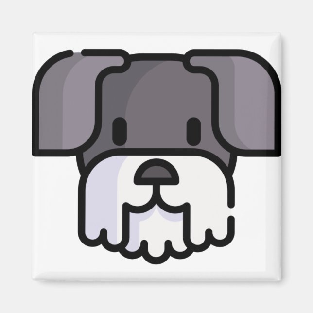 Aimant Schnauzer miniature (Devant)