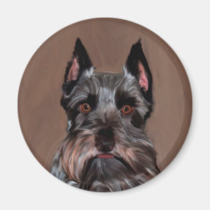 Aimant Schnauzer Miniature peinture couleur de l'eau