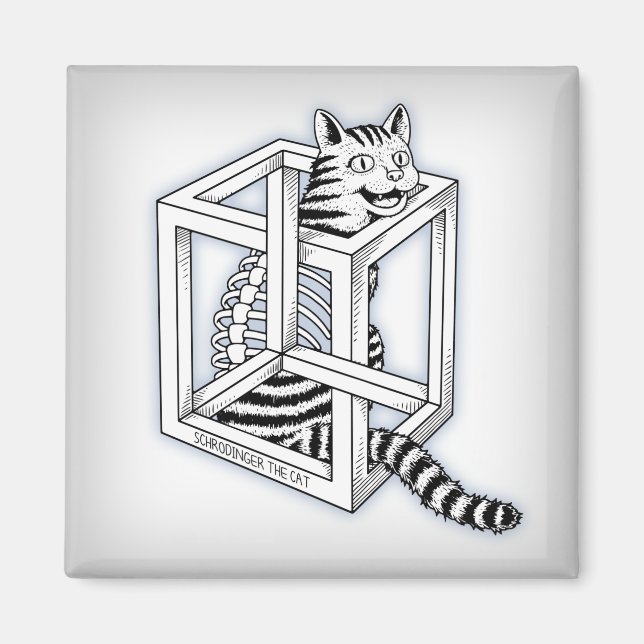 Aimant Schrodinger le chat (Devant)