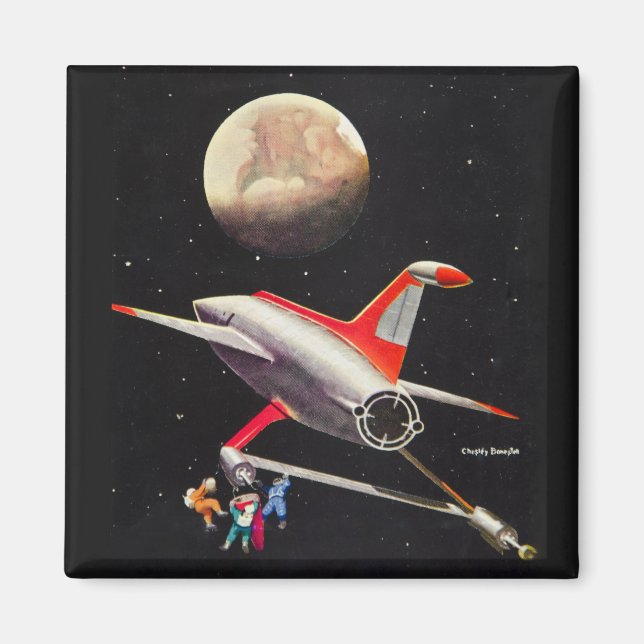 Aimant Science-fiction Galaxie vaisseau spatial Astronaut (Devant)