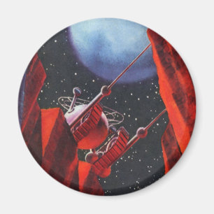Aimant Science-fiction vintage, Canyon Space Moon Rover