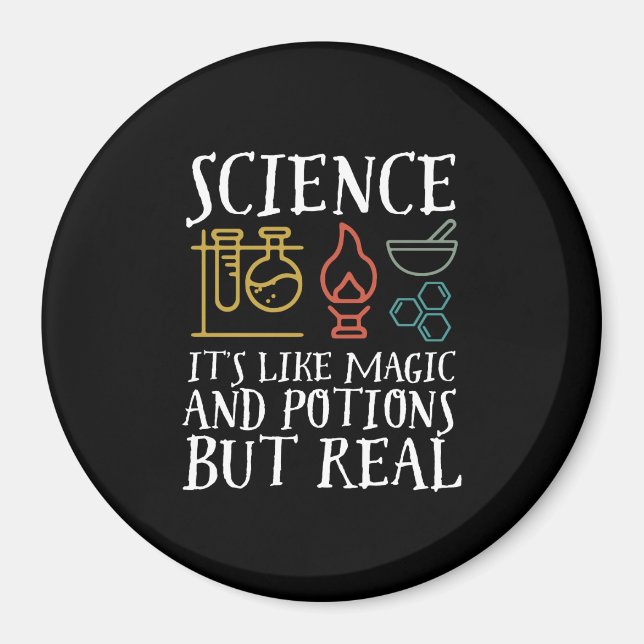 Aimant Science Like Magic and Potion Geek Nerd Scientist (Devant)